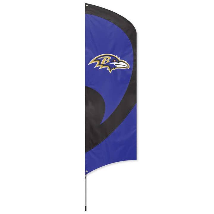 Baltimore Ravens Tall Team Flag Kit for wholesale by Party Animal, Inc.