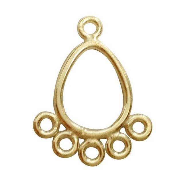 FG-152 18K Gold Overlay Chandelier Earring Finding Pear Shape for wholesale by Bali Designs