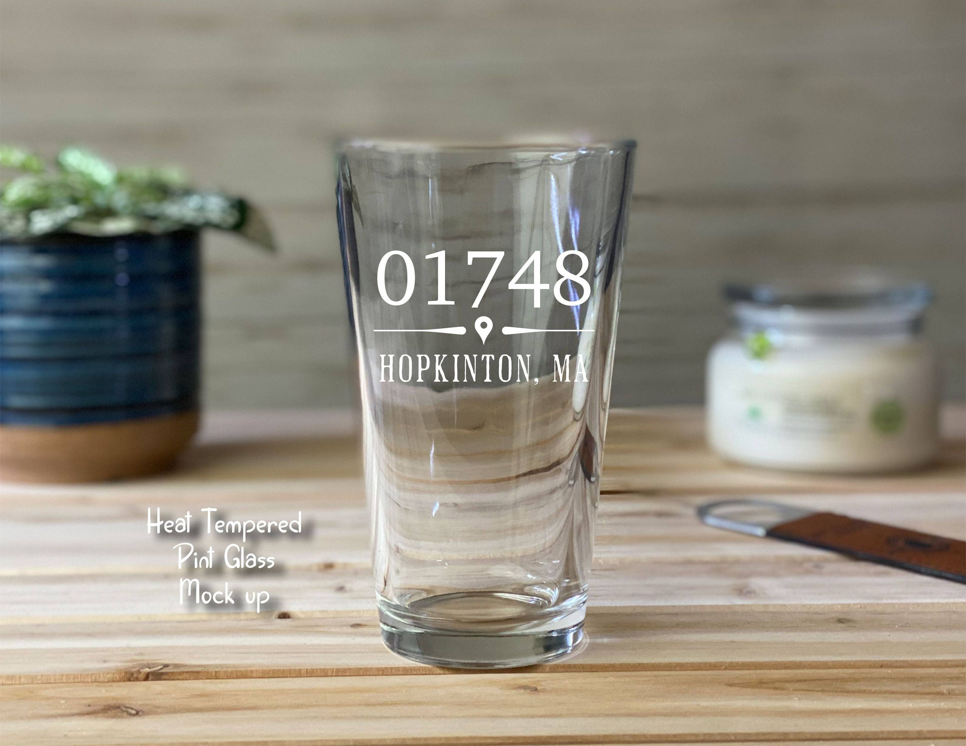Adirondack Etching LLC - Wholesale Beer Glass/Mug - Your Zip Code - Pint glass1