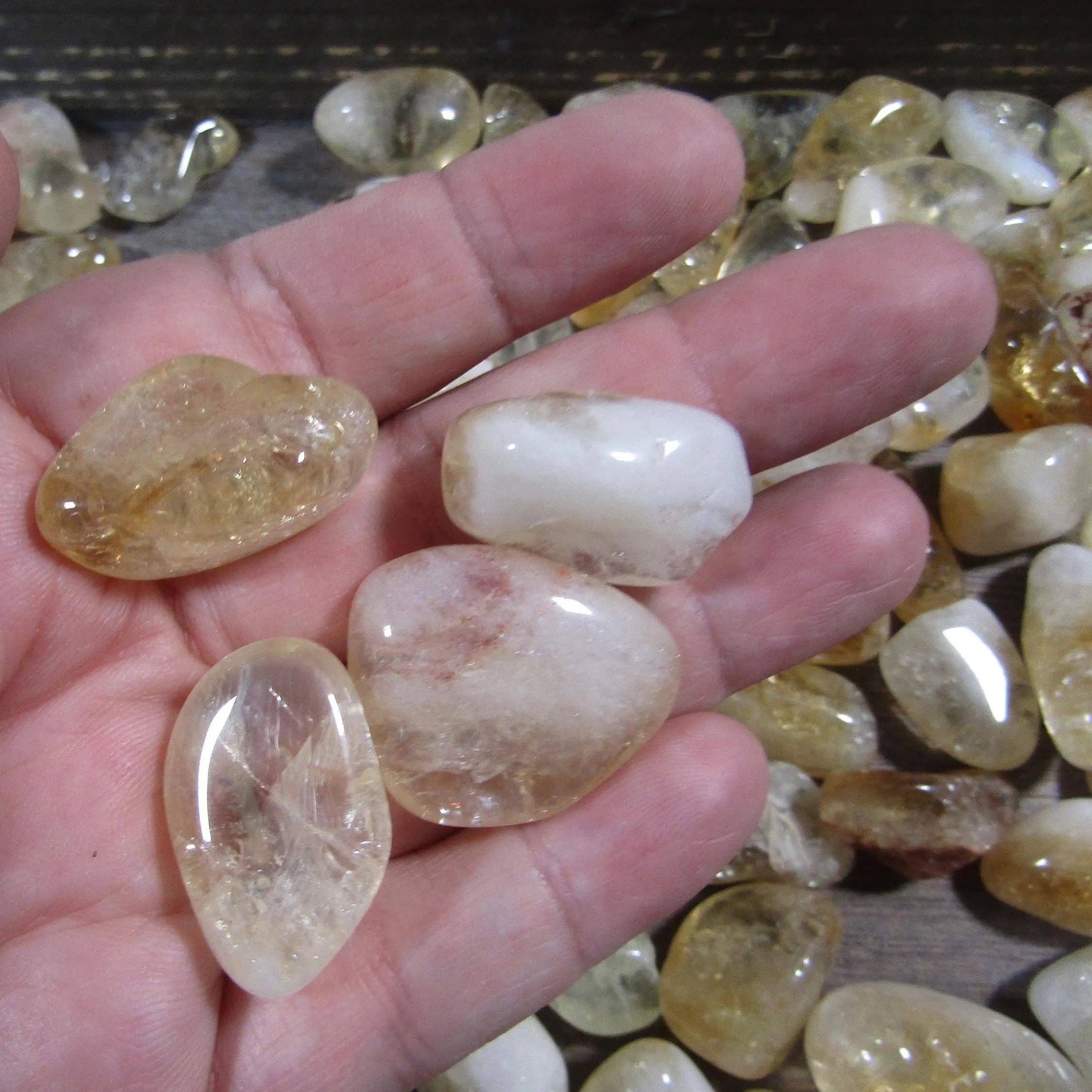 Keystone Crystals - Wholesale Spiritual Stone/Crystal - Citrine Tumbled Stones Wholesale – Sold by the Pound2