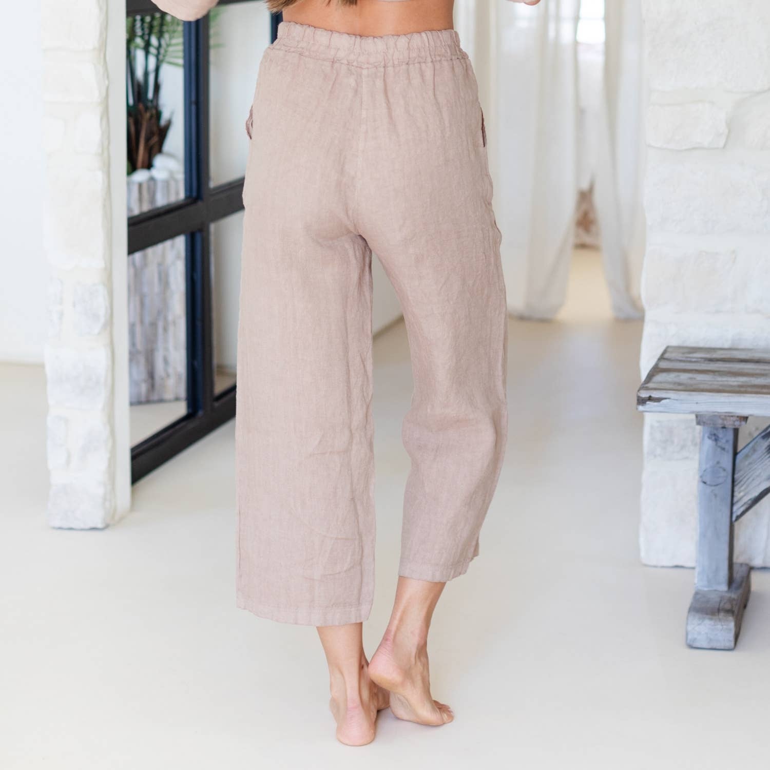Splendid Iris Threads - Wholesale Pants - Women's - Linen Wide Cropped Pants19