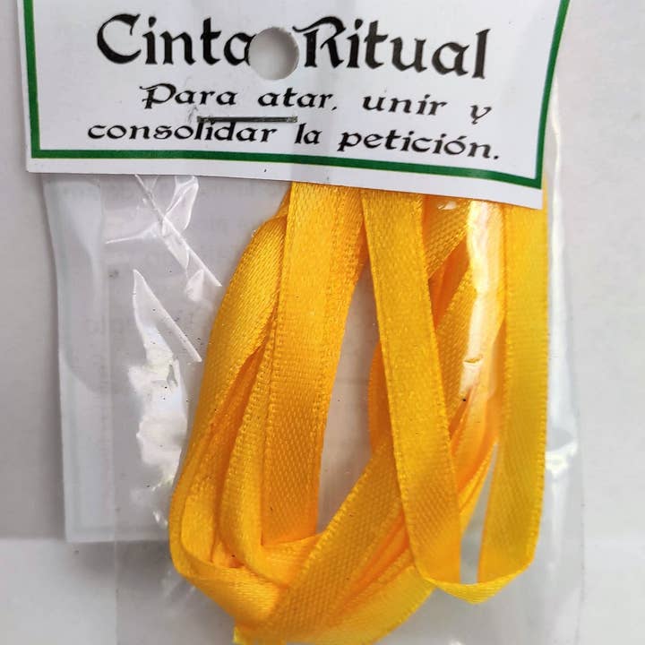El Alquimista - Vente Accessoire de méditation - RUBAN RITUEL JAUNE (argent, affaires, fortune)