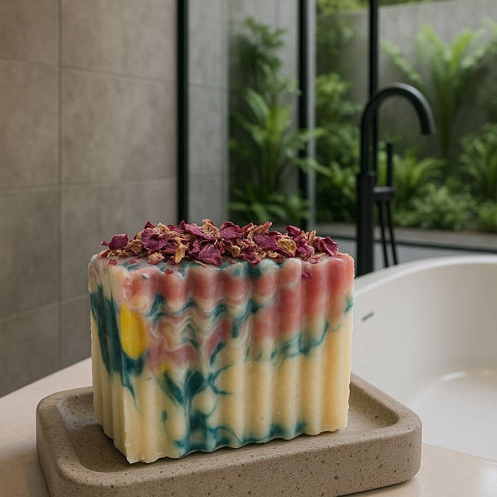 Priscila Leen Arts at Florida Soap Candle – Engroshandel Sæbestykke – Sweet Garden Soap kold proces naturlig vegansk håndlavet3