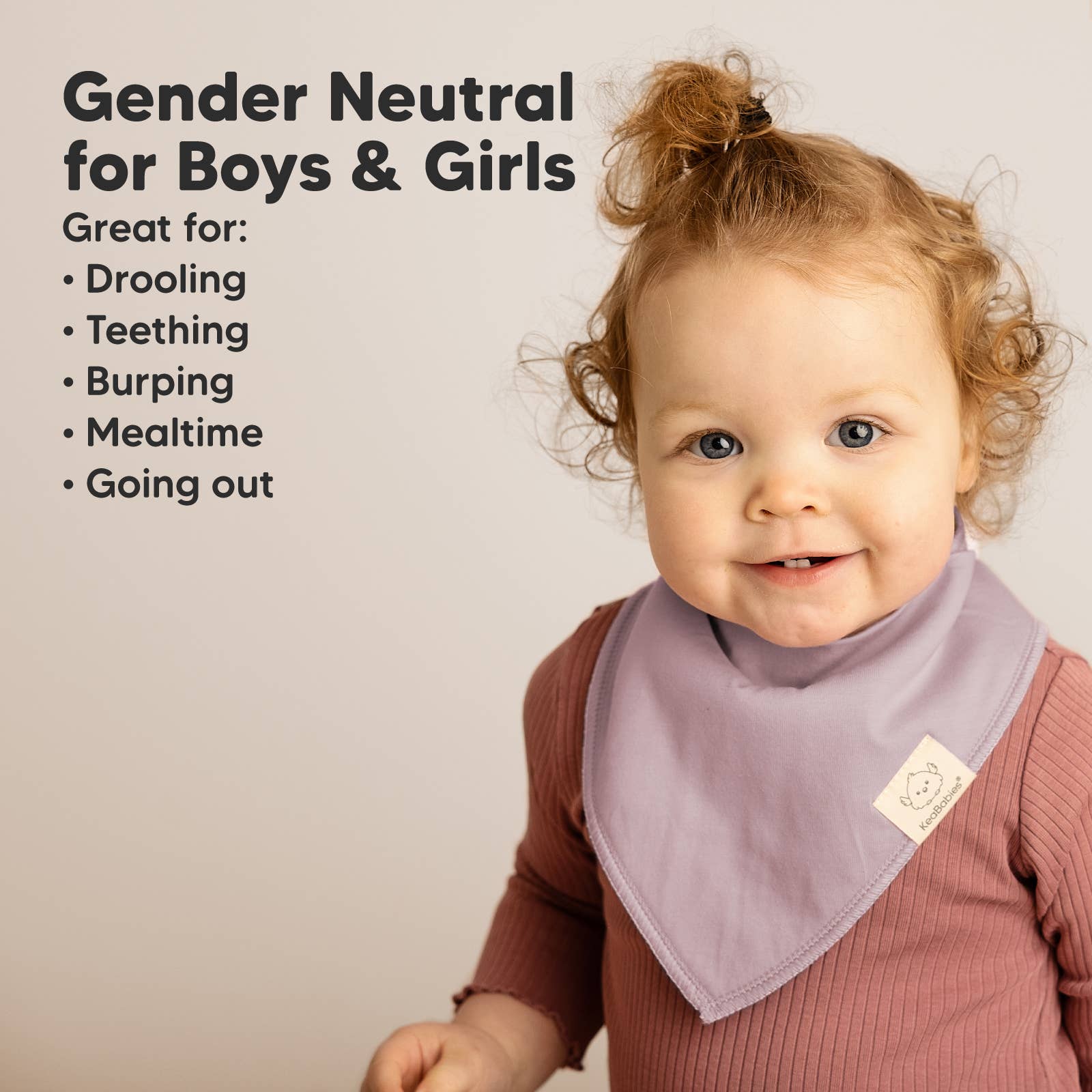 Muted Pastel 8-pack Baby Bandana Bibs for Girls and Boys for wholesale on Faire5