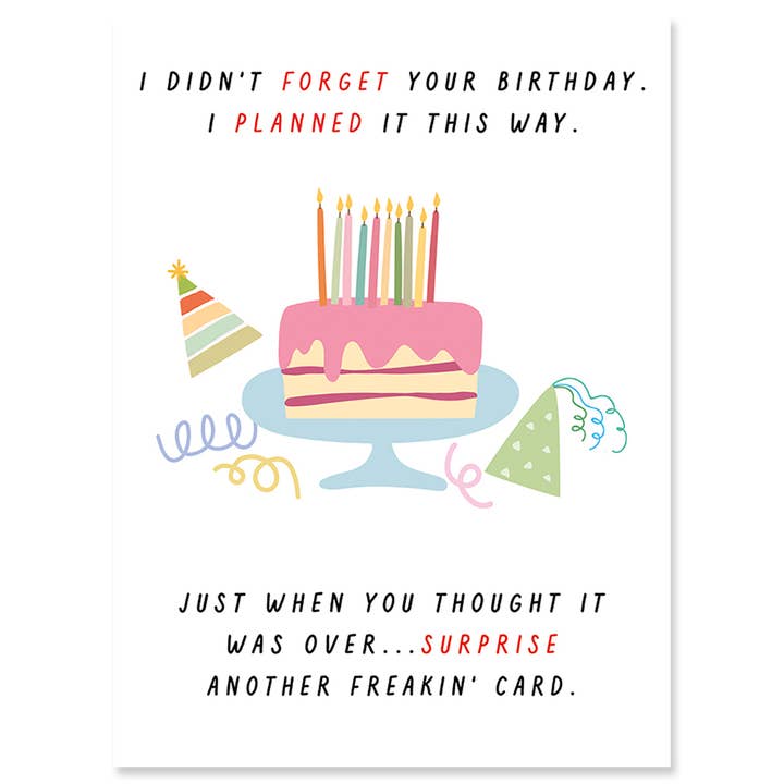 PALS PLAN BIRTHDAY GREETING CARD 4.5 x 6.25" for wholesale by Calypso Cards LLC