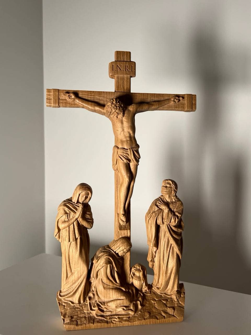 KozakWorkshop - Wholesale Wall Cross - Wall Wooden Carved  Golgotha on stand9