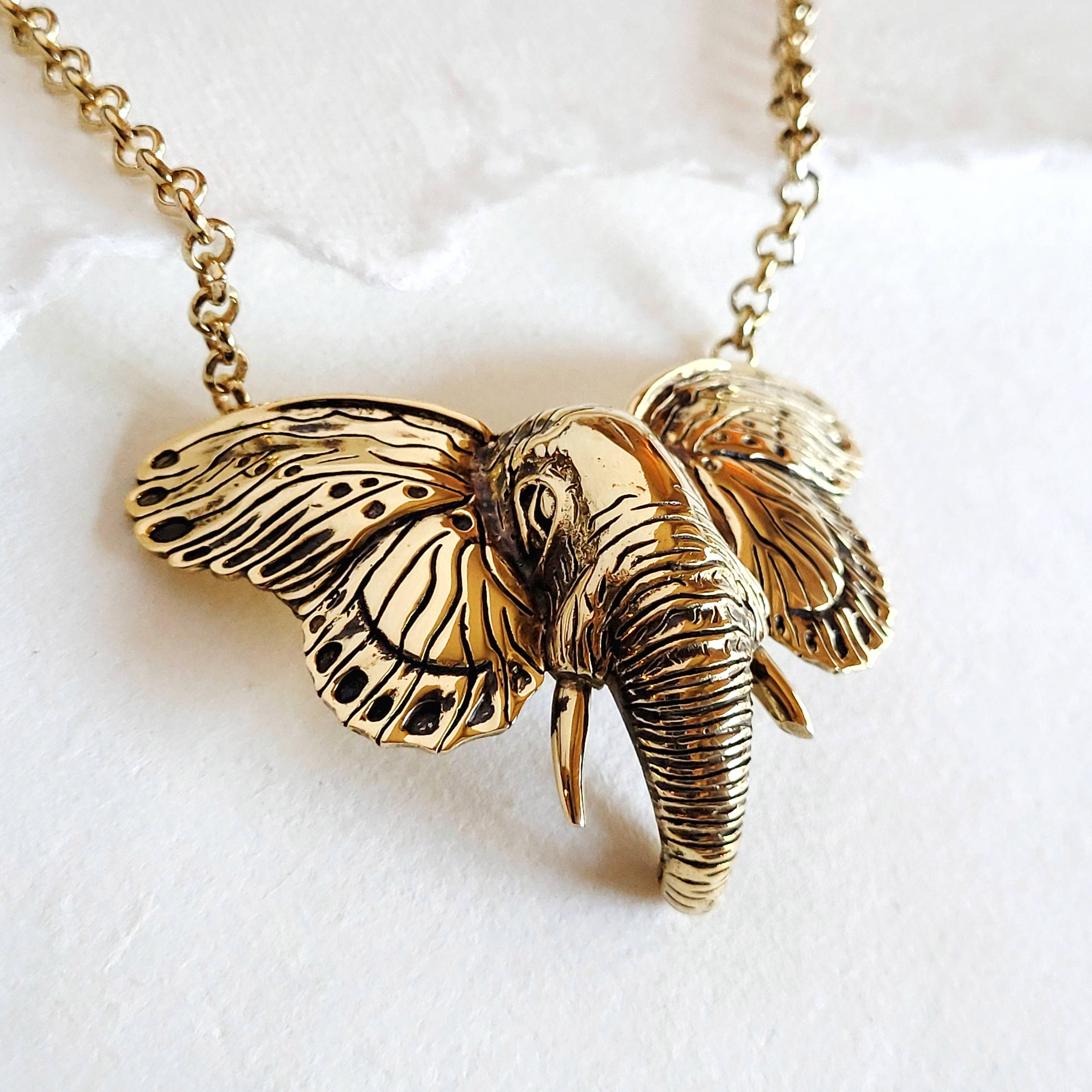 Bisjoux - Wholesale Pendant/Charm Necklace - Preservation elephant butterfly brass animal  Necklace1