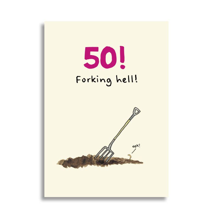 Carte d'anniversaire coquine pour les 50 ans pour la vente par Rusty Pencil