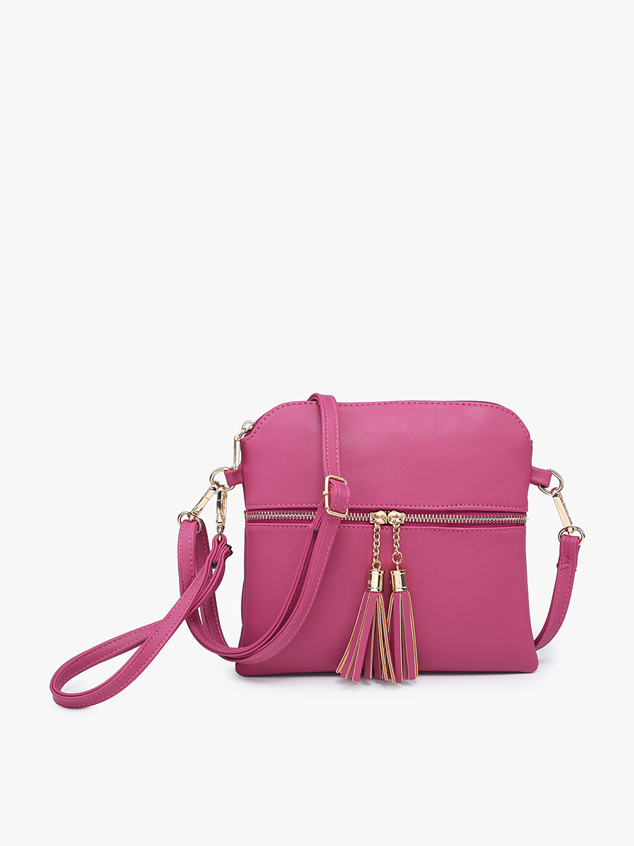Jen & Co. - Wholesale Crossbody Bag - Women's - M1785 Tara Double Zip Crossbody Bag/Wristlet7