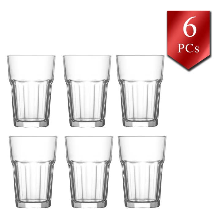Wholesale Lav Drinking Glasses Set of 6, Water & Juice Glass, 12.2 oz for  your store - Faire