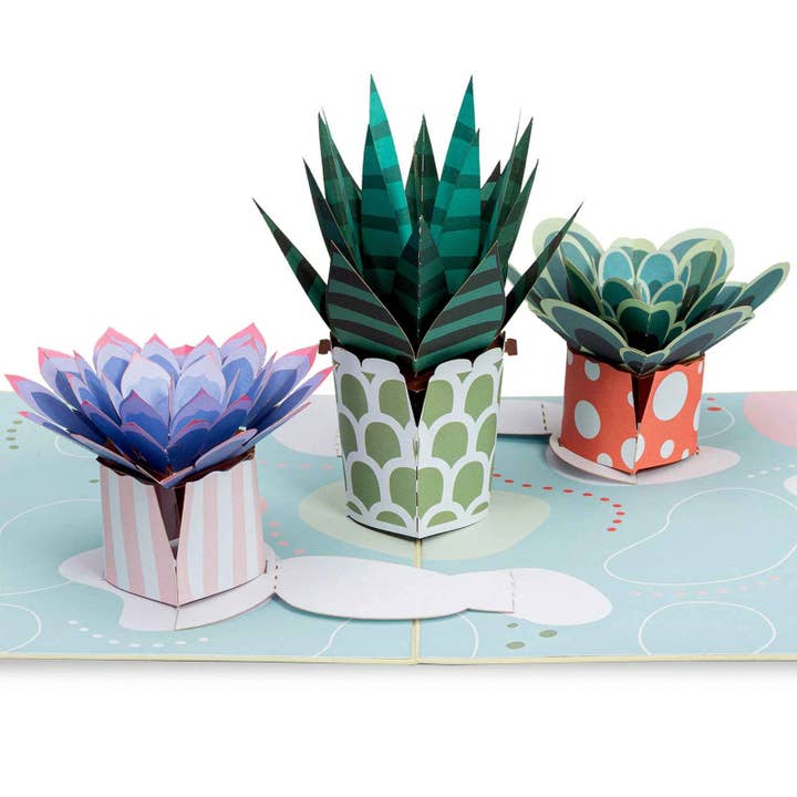 Carte Pop-Up de Plantes Succulentes pour la vente par Paper Love