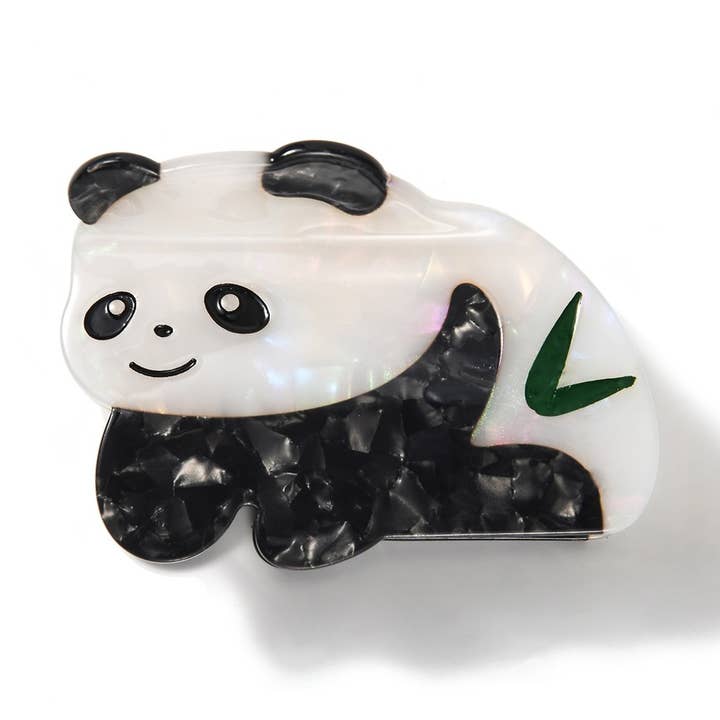 Adorable Panda Hair Clip, Acetate Animal Hair Accessory for wholesale by SoapElenGlen