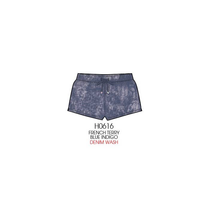 Paper Flower - Wholesale Shorts - Kids - Denim washed french terry tween short0