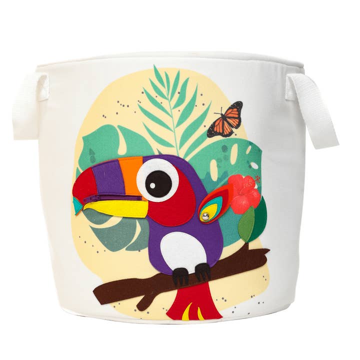 Toucan - storage box (round) for wholesale by Jolly Designs GmbH