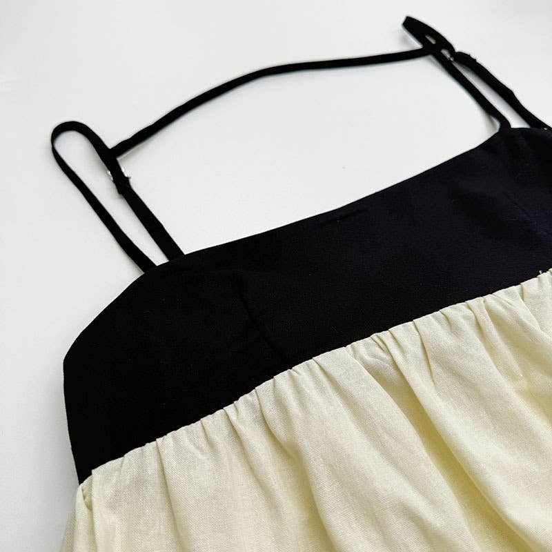 Beige Cotton Minimalism Spaghetti straps maxi dress for wholesale on Faire3