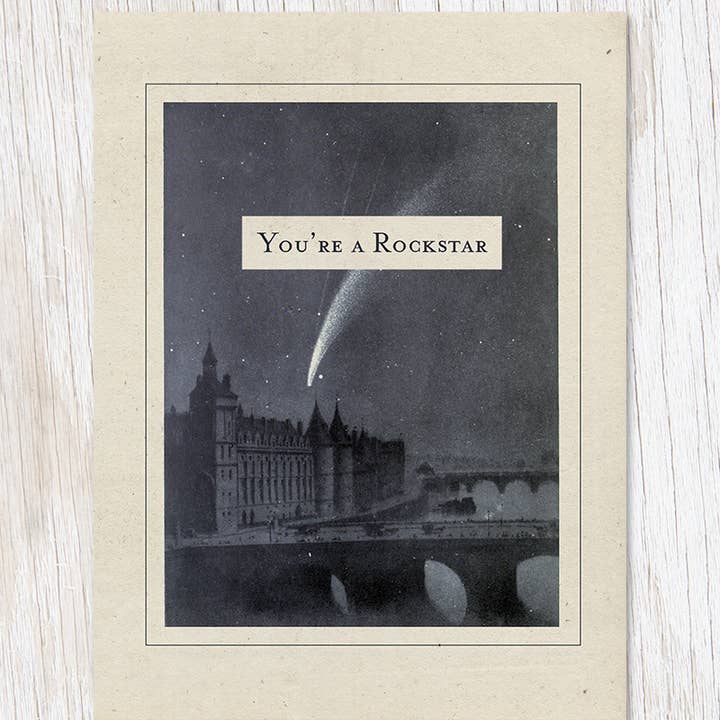 Cognitive Surplus – wholesale Everyday greeting card – You're a Rockstar Comet Greeting Card (Case of 6)