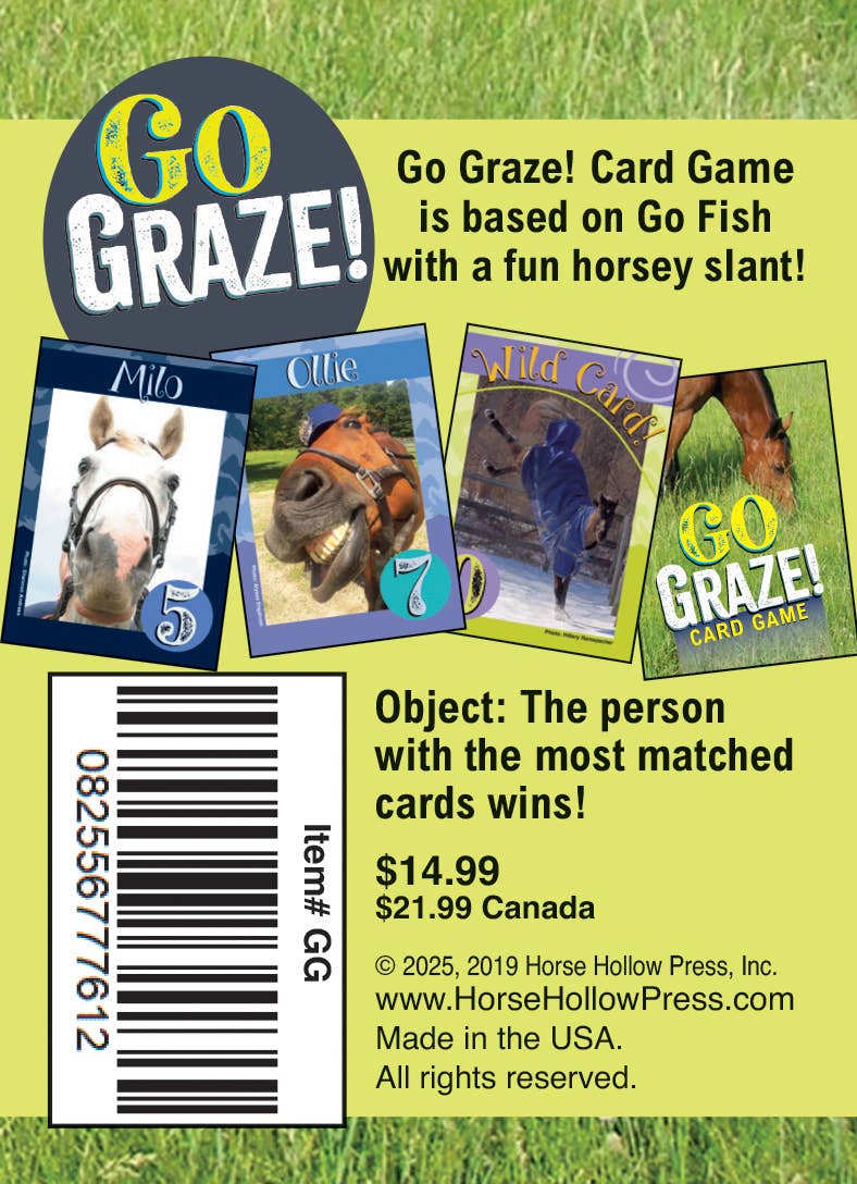 Horse Hollow Press | Pretty Snarky Equestrian Cards|Stickers - Wholesale Card Game - Fun Horse Go Graze Card Game for Kids & Families –Gift Ready3