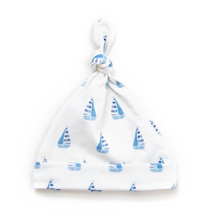 Cape Cod Sails Organic Top Knot Hat for wholesale by IzzyLee's