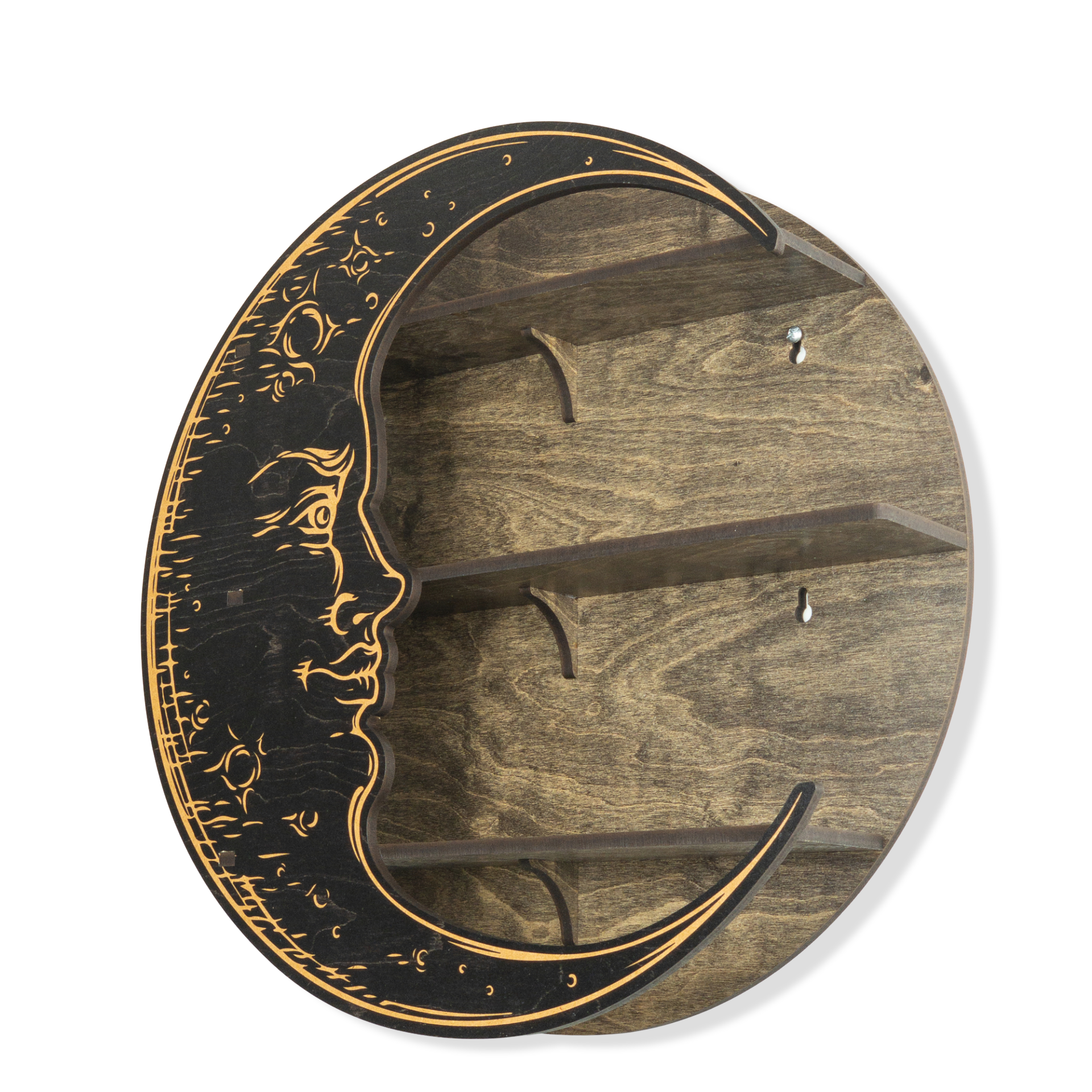 Standish House – Großhandel Wandregale – Mondregal mit Gesicht, Kristallregal, Regal für ätherische Öle10