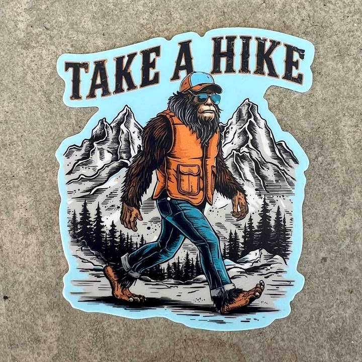 Bigfoot Adventure Sticker for Sasquatch Lovers Bigfoot Hikin for wholesale by 208T2.0