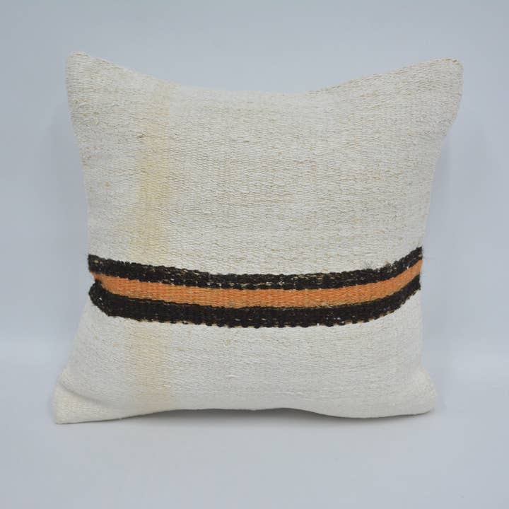 Housses de Coussin Kilim Turc 16x16 Coussins en Chanvre 515 pour la vente par Kilim Pillow Decors