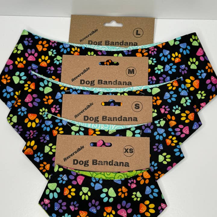 Liquidation Bandana Bright Paws pour la vente par Pup Party Hats