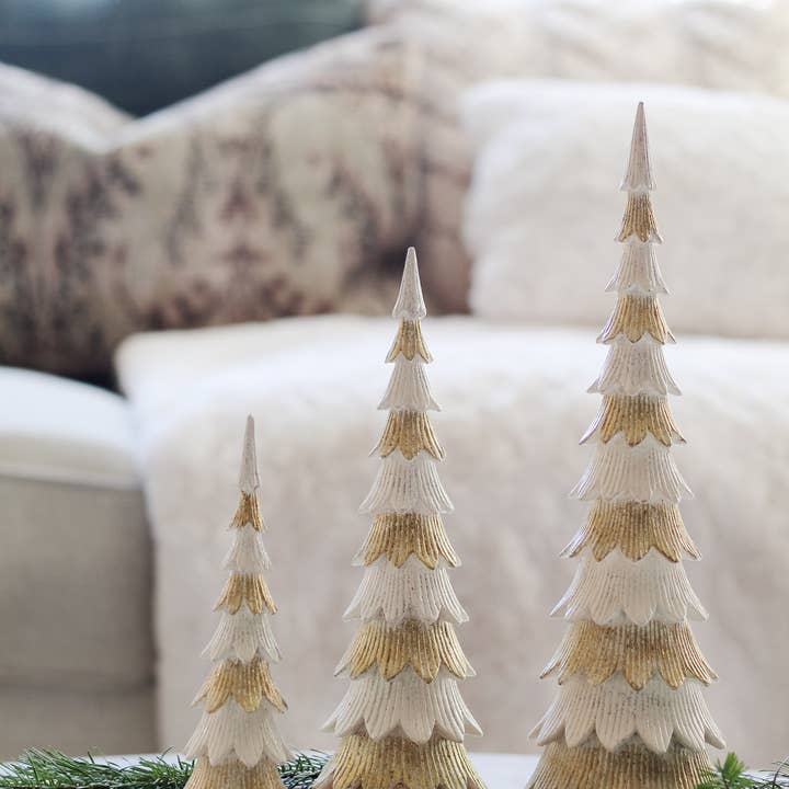 Dekorasyon Gifts Decor - Wholesale Christmas Decoration - Tabletop Christmas Tree (Ivory/Gold)
