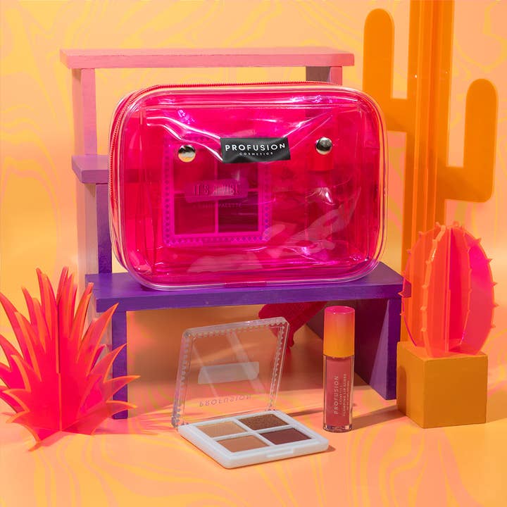 VIAI Beauty - Wholesale Makeup Kit - PROFUSION It's a Vibe | Festival Ready 3-pc Bag & Cosmetic Set1