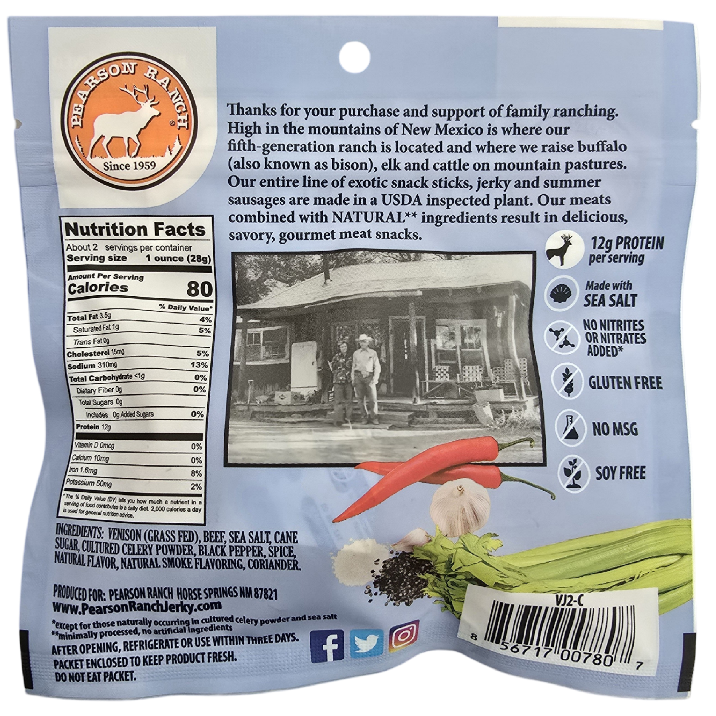 Pearson Ranch Elk & Bison Jerky - Wholesale Jerky - 12 Count Display - Venison Jerky 4