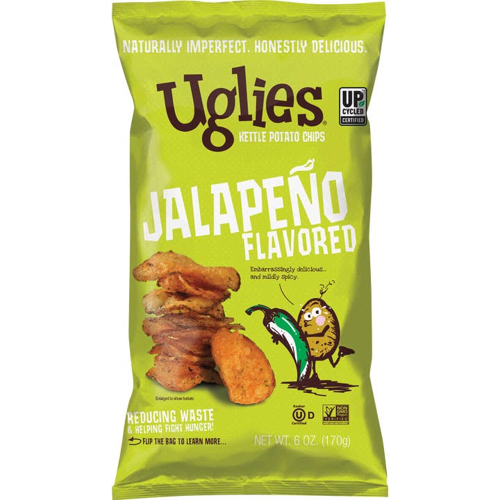 Uglies 6oz Jalapeno Kettle Cooked Potato Chips and other Purchase Wholesale olympic fruit and vegetable. Free Returns & Net 60 Terms on Faire trending on Faire.