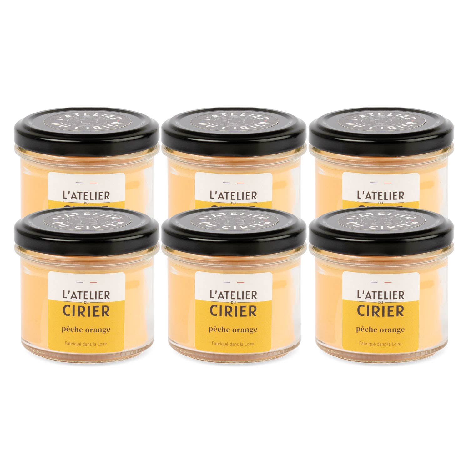 L'atelier du Cirier - Wholesale Jar/Filled Candle - Gourmandine peach orange jar candle2