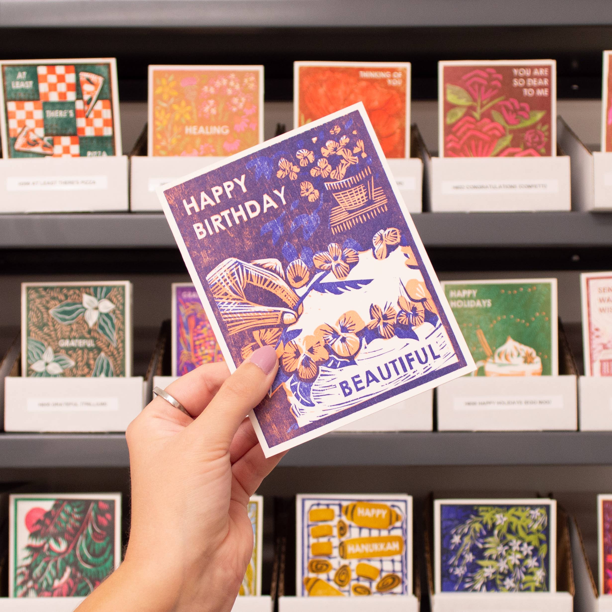 Heartell Press - Wholesale Birthday Card - Happy Birthday Beautiful (Edible Flower Cake) Card6