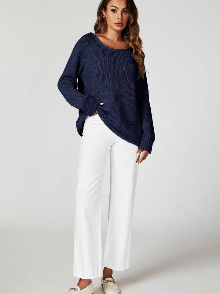 Comfy Jumper Top In Navy for wholesale on Faire1