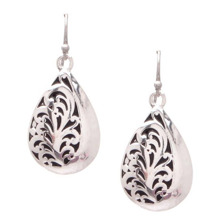 Handmade HammeRed Metal Teardrop Jewelry Set for wholesale by BESHEEK JEWELRY