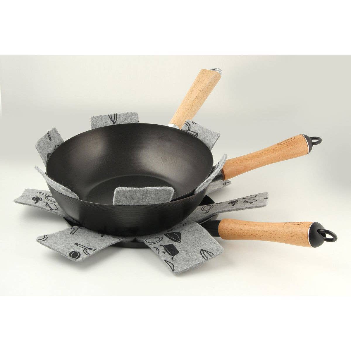 Fackelmann - Wholesale Kitchen Tool/Gadget - Fackelmann Felt Frying Pan Guards 38cm (Pack of 2)5