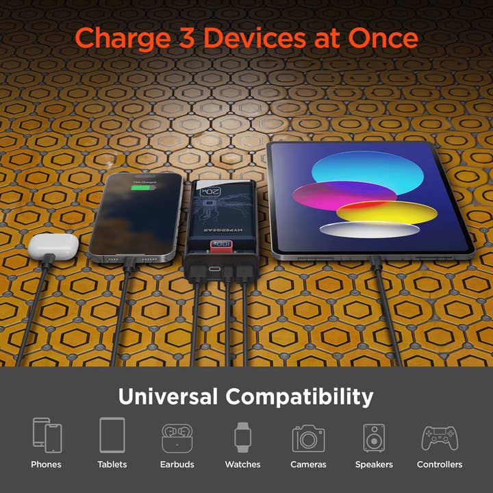 JupiterGear Home - Wholesale Portable charger - HyperGear ClearCharge XL 20000mAh Transparent PD Power Bank4