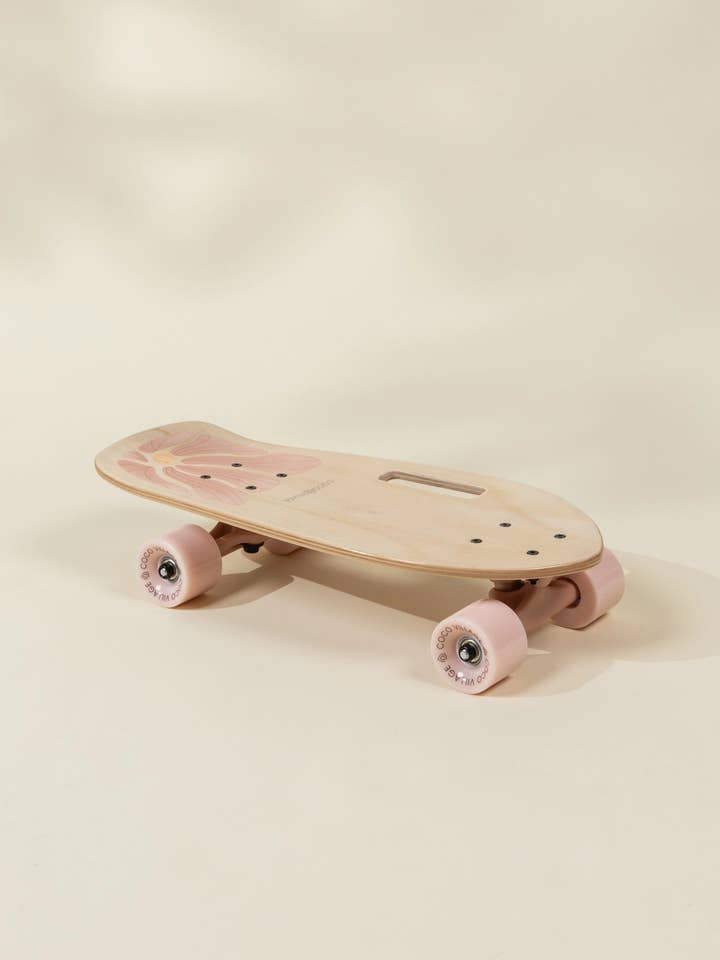 Kids’ Wooden Skateboard with Handle – Bloom for wholesale by Coco Village