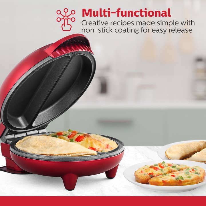 Holstein Housewares - Wholesale Kitchen Appliance - Easy Fast Breakfast Omelet Maker for Pancakes & Treats22