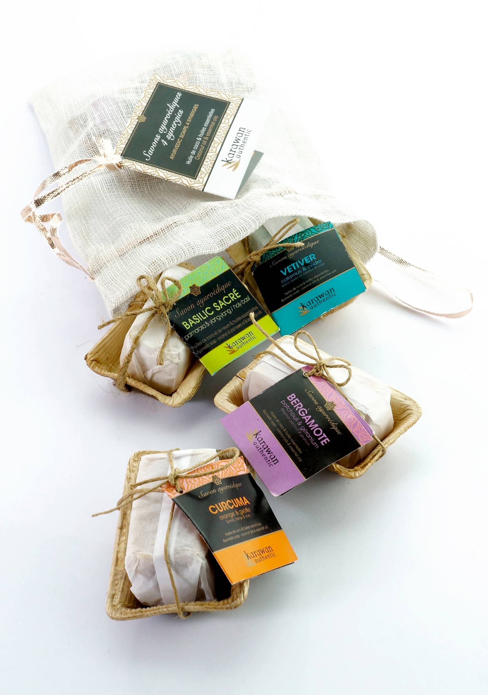 Karawan Authentic – wholesale Bar Soap – POUCH OF 4 AYURVEDIC SOAPS8