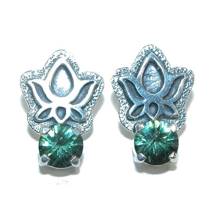 Lotus Quartz Sterling Earrings for wholesale by Amy Kahn Russell