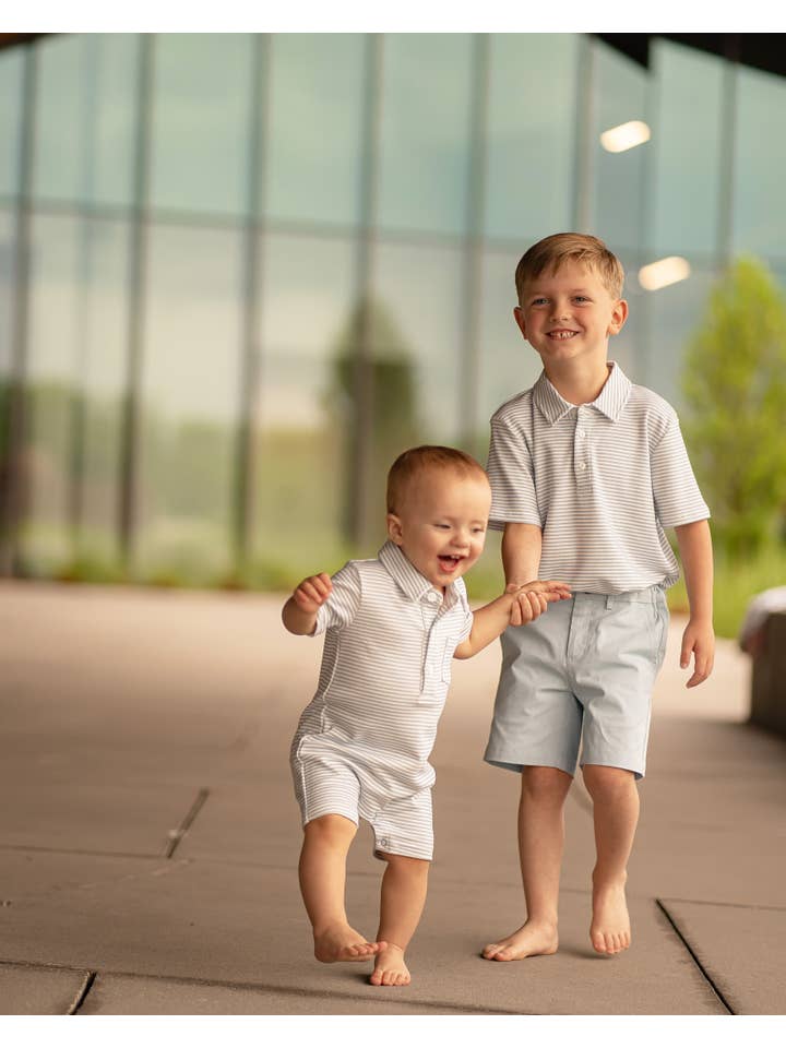 The Yellow Lamb - Wholesale T-Shirt - Kids - Patrick Shirt: Beacon Blue Stripe