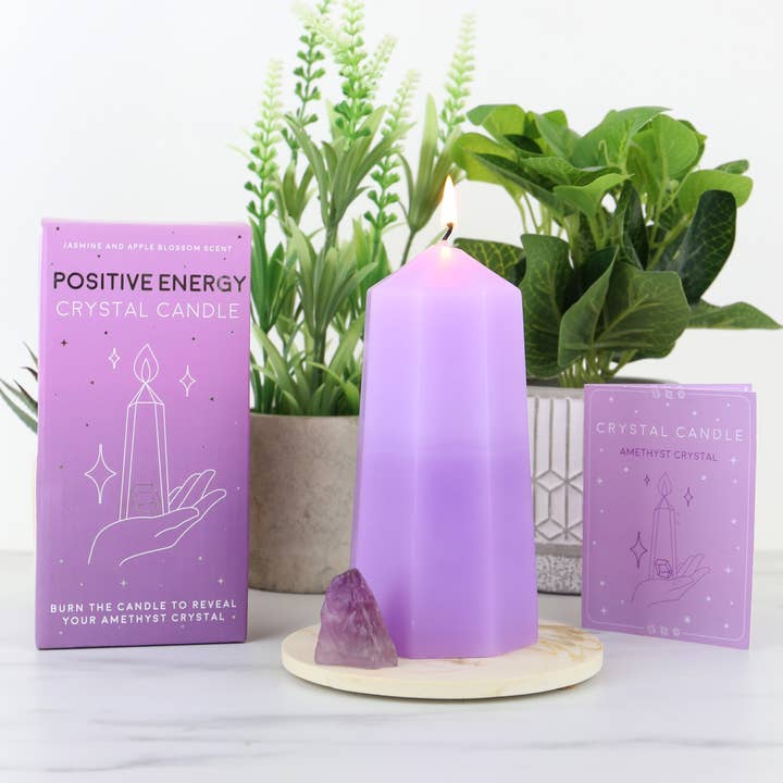 Positive Energy Crystal Reveal Candle for wholesale by Gift Republic