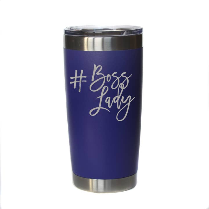 20 oz "Boss Lady" Engraved Mug for wholesale by Driftless Studios