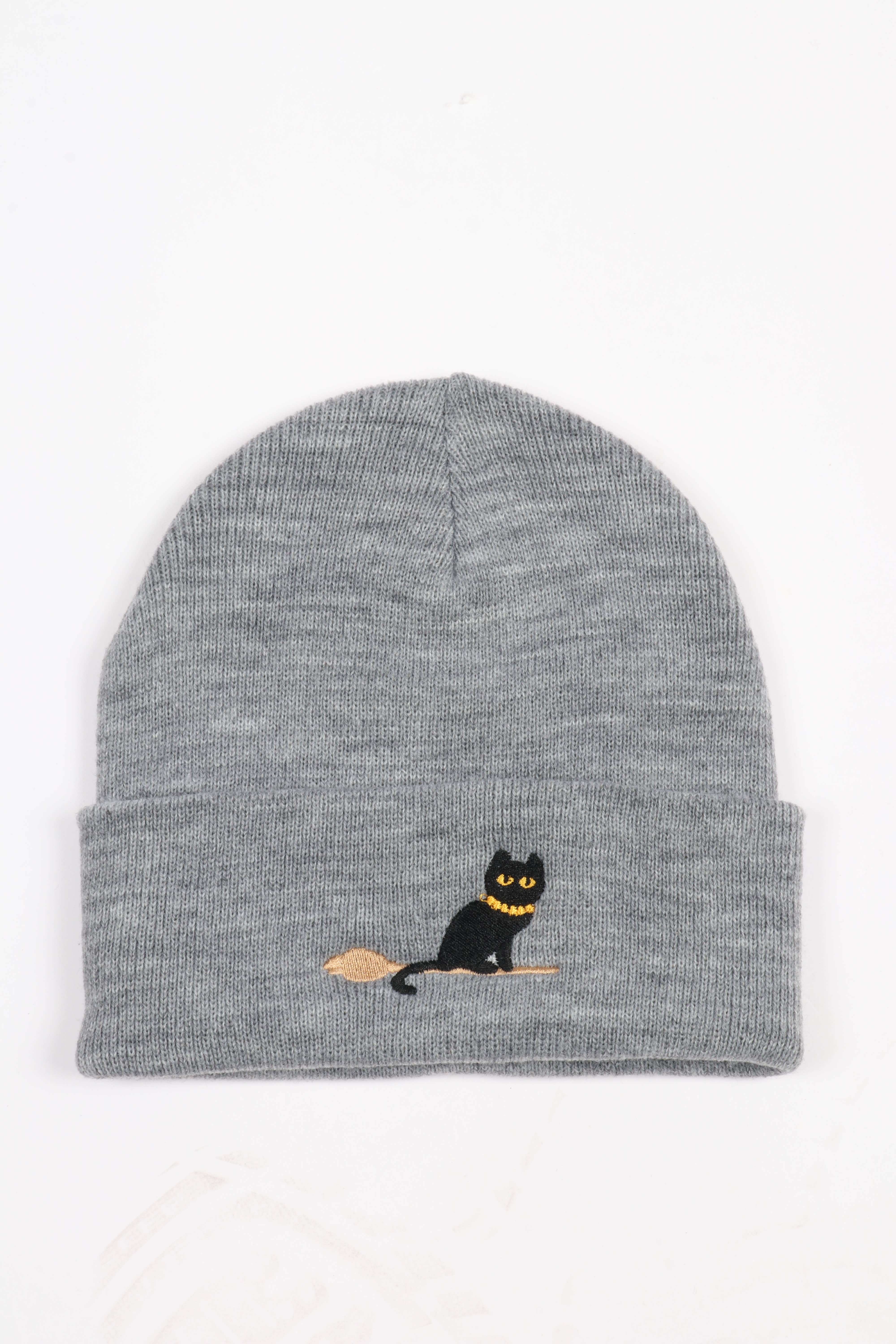 David And Young - Wholesale Beanie - Women's - Halloween Black Cat Embroidery Beanie5