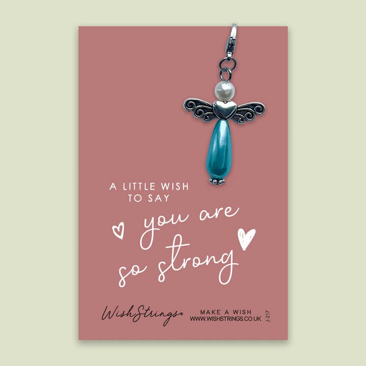 YOU ARE SO STRONG - Wish Angel Clip (J217) for wholesale by WishStrings