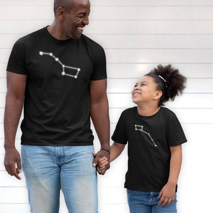 Science & Snark - Wholesale Screen Printed T-Shirt - Kids - Daddy and Me Big Dipper and Little Dipper Shirts
