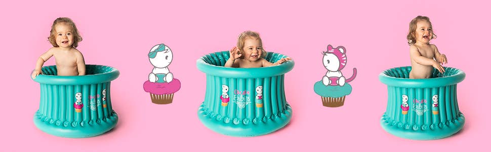 ALOHA KIDS - Wholesale Inflatable Toy - Kids & Baby - BIG Inflatable Bath Turquoise + Pump (1-6 years)5