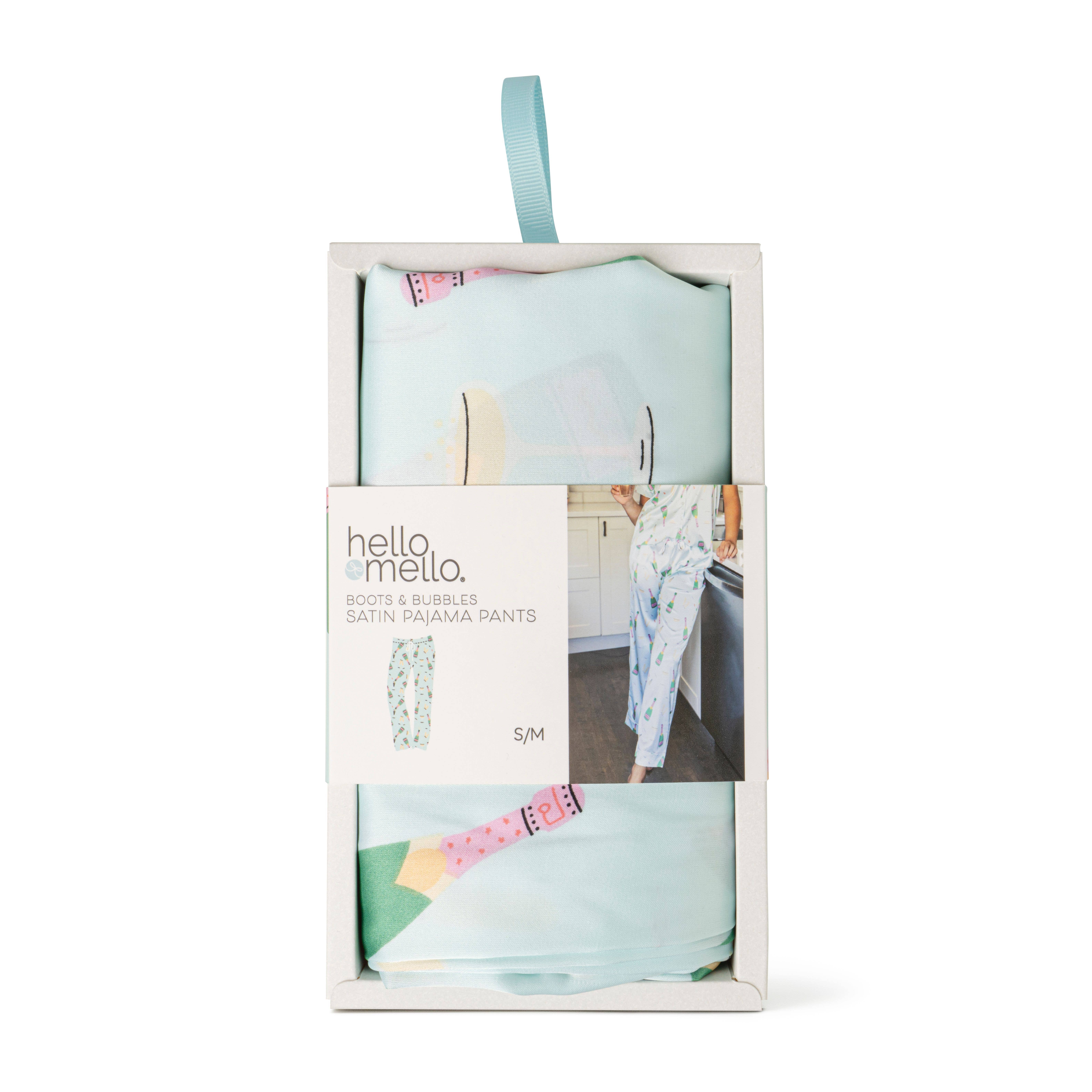 DM Merchandising - Wholesale Sleepwear Bottom - Women's - Hello Mello Boots & Bubbles Satin Pajama Pant Open Stock9