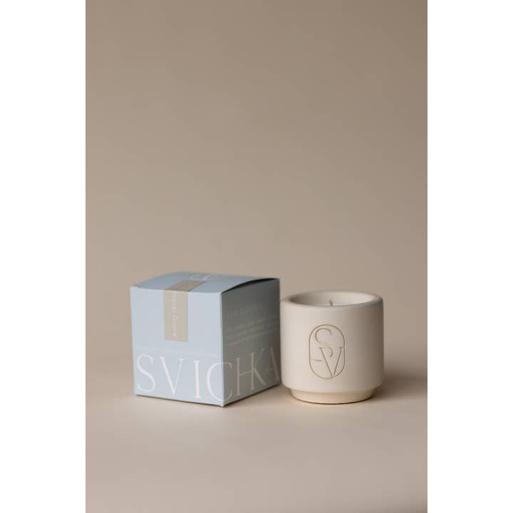 SVICHKA - Wholesale Jar/Filled Candle - Soft Beige Candle in Artisan Concrete Jar — Hazel Grove