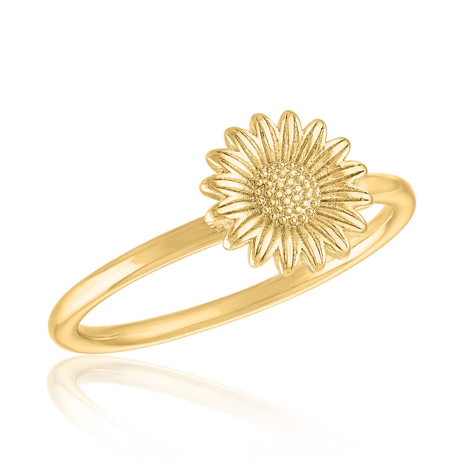 Center Court - Wholesale Band/Stacked Ring - Layers Ring: Sunflower Gold Rings